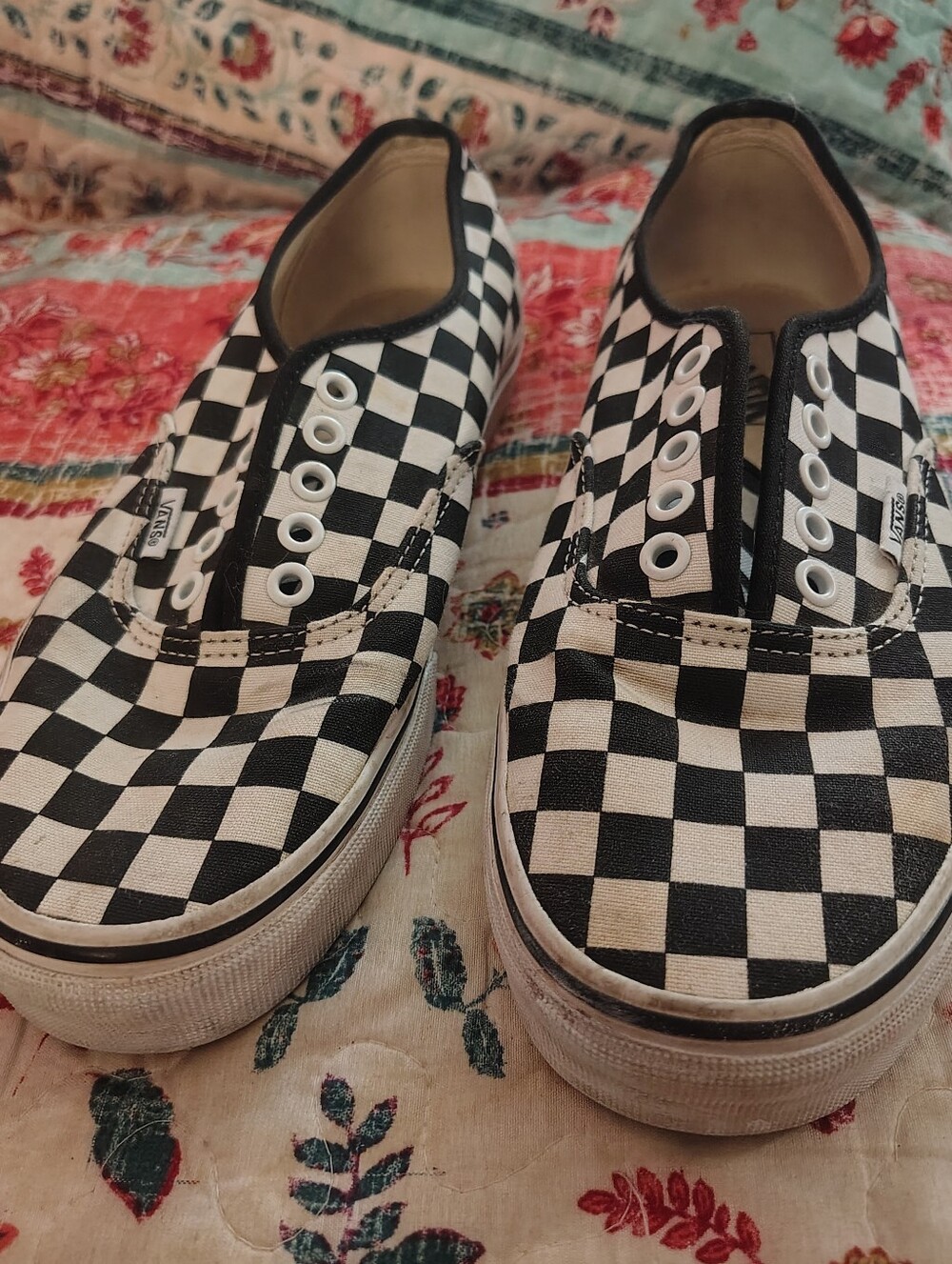 Vans Authentic Checkerboard Slip On Low Top Sneakers Men 8.5 Women 10 Unisex